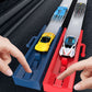 Circuit de course double avec lanceur de voitures miniatures pour enfants