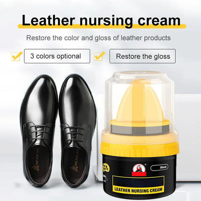 👞 ACHETEZ-EN 1, OBTENEZ-EN 1 GRATUITEMENT ! ✨ CRÈME DE RÉPARATION DU CUIR - Restaure la couleur et répare les rayures, polish tout-en-un pour chaussures, sacs et meubles avec applicateur facile à utiliser 🧽✨