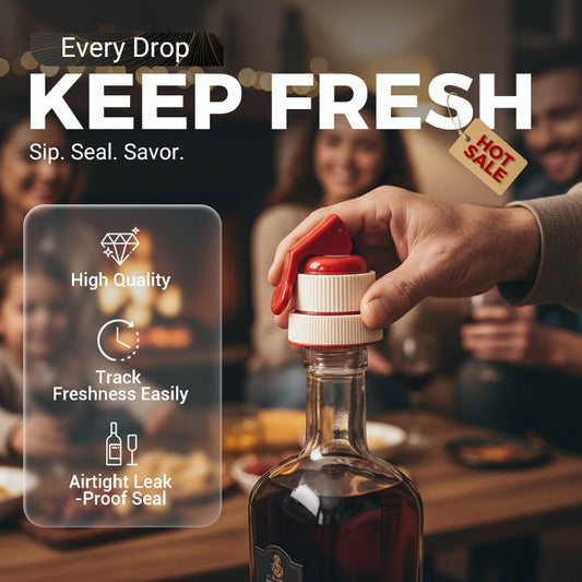 Bouchon à vin à pression avec marqueur de date