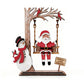 📢 50 % de réduction !!! ✨ Décoration de table 3D en bois – Père Noël sur une balançoire, pièce maîtresse festive & durable 🎄🪵