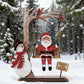📢 50 % de réduction !!! ✨ Décoration de table 3D en bois – Père Noël sur une balançoire, pièce maîtresse festive & durable 🎄🪵