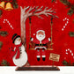 📢 50 % de réduction !!! ✨ Décoration de table 3D en bois – Père Noël sur une balançoire, pièce maîtresse festive & durable 🎄🪵