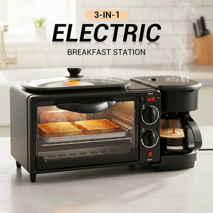 🔥Dernières 30 unités en promotion!⚡Station de petit-déjeuner électrique 3 en 1👪 Préparez sans effort le petit-déjeuner pour toute la famille~