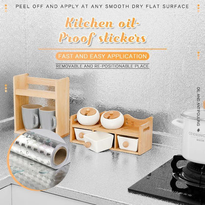 🛡️ 50 % DE RÉDUCTION ! 🍳Autocollants de cuisine – Protègent les placards et les plans de travail contre la graisse et les taches. Découpables sur mesure, amovibles. Une véritable bouée de sauvetage pour la cuisine ! 🌟✅