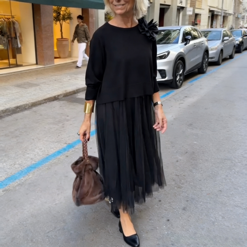📢📢50 % de réduction !! ⏰Ensemble deux pièces composé d'un haut à manches longues en tricot pour femme et d'une robe sans manches