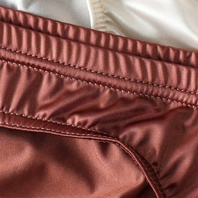 🔥Offres spéciales - 50 % DE RÉDUCTION📢📢Slips sexy à poche profilée et taille basse pour homme - Slips en soie glacée avec soutien profilé, doux et extensibles