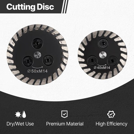 🎁💎 PROMO FLASH 50% ! Lame Diamant M14 50mm – Coupe Carrelage, Pierre, Marbre sans Éclats, Compatible Meuleuse, Coupe Sèche/Humide, Qualité Industrielle ⚒️