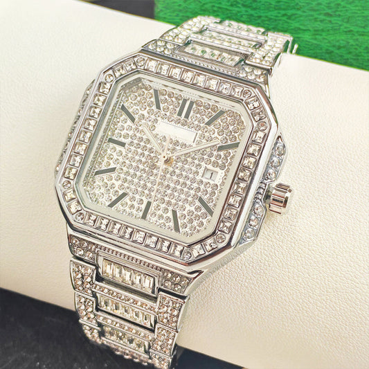 ✨Montre carrée de luxe avec strass – Une élégance étincelante pour toutes les occasions✨