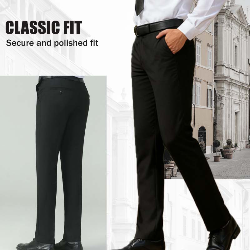 👖 50% de Réduction! 🤵 Pantalon de Costume Classique pour Homme – Léger, Extensible & Confort Toute la Journée ✨
