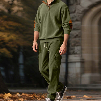 👕 50% DE RÉDUCTION ! 👖 Ensemble 2 Pièces Homme Pull & Pantalon Cargo – Style Urbain, Tissu Confortable & Coupe Moderne ✨