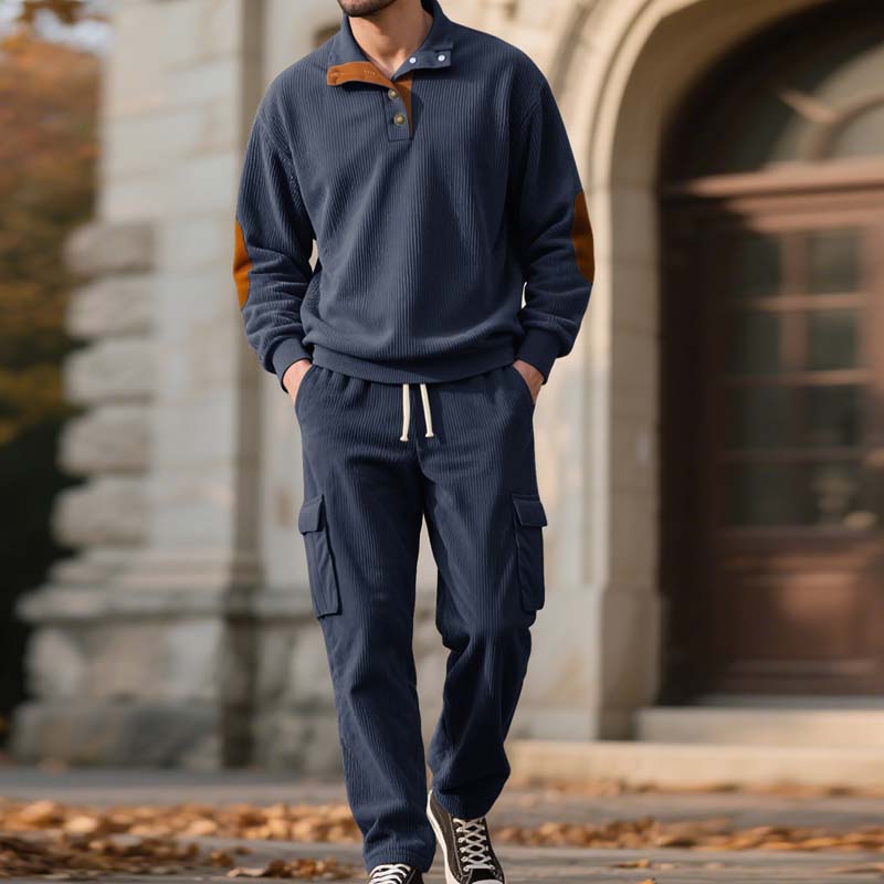 👕 50% DE RÉDUCTION ! 👖 Ensemble 2 Pièces Homme Pull & Pantalon Cargo – Style Urbain, Tissu Confortable & Coupe Moderne ✨