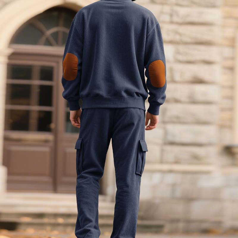 👕 50% DE RÉDUCTION ! 👖 Ensemble 2 Pièces Homme Pull & Pantalon Cargo – Style Urbain, Tissu Confortable & Coupe Moderne ✨