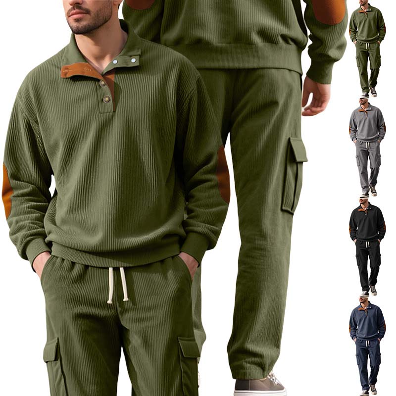 👕 50% DE RÉDUCTION ! 👖 Ensemble 2 Pièces Homme Pull & Pantalon Cargo – Style Urbain, Tissu Confortable & Coupe Moderne ✨