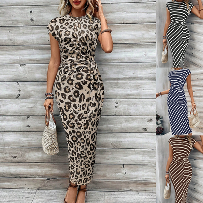 🔥 DERNIER JOUR DE SOLDES – 50% DE RÉDUCTION !! 💕 Robe Élégante à Taille Nouée pour Femme – Extensible, Flatteuse & Parfaite de Jour comme de Nuit ! 🌞🌙
