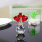 💐60 % DE RÉDUCTION ! ✨ Figurine de fleur rose cristal avec vase – Décoration élégante, faite main et idée cadeau parfaite 🎁
