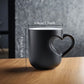 ☕💖✨ PROMO -50% ! Mug Cœur Change-Couleur – Magie Thermique, Poignée Cœur & Lavable Micro-Ondes (Noir)