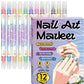 🥳 Grande promotion 2026 🥳💞 Plus de 50 000 unités vendues ! ✨🎨 50 % de rabais ! Stylo à ongles à double embout — Séchage rapide, sans lampe UV. Embout fin et pinceau. 12 ou 24 couleurs éclatantes. 💅🖌️