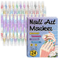 🥳 Grande promotion 2026 🥳💞 Plus de 50 000 unités vendues ! ✨🎨 50 % de rabais ! Stylo à ongles à double embout — Séchage rapide, sans lampe UV. Embout fin et pinceau. 12 ou 24 couleurs éclatantes. 💅🖌️
