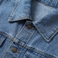 📢📢50 % de réduction !!⏰LIVRAISON GRATUITE⏰Manteau long en denim boutonné pour femme
