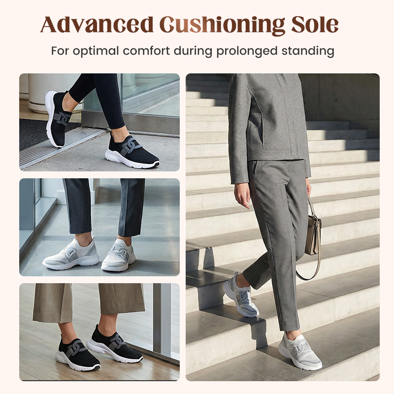 🌞Le printemps arrive : 50 % de réduction !👟 Mules orthopédiques pour femmes avec tige en mesh – triple soutien de la voûte plantaire et amorti en gel – contre la fasciite plantaire et les épines calcanéennes