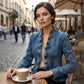 🥳VENTE CHAUDE 2026🥳💞50K+ VENDUS !👵☀️ 56% DE RÉDUCTION ! Veste en Jean à Devant Ouvert – Sans boutons, facile à enfiler/enlever. Volants flatteurs, tissu respirant. Lavage bleu classique. Un inémporel de garde-robe. 🌿✅