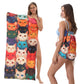 🥳 PROMOTION 2026 EXCEPTIONNELLE 🥳 50 % DE RÉDUCTION TEMPS LIMITÉ ! 🏖️ Serviette de plage imprimée 2-en-1 convertible en sac à dos