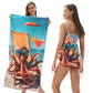 🥳 PROMOTION 2026 EXCEPTIONNELLE 🥳 50 % DE RÉDUCTION TEMPS LIMITÉ ! 🏖️ Serviette de plage imprimée 2-en-1 convertible en sac à dos