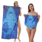 🥳 PROMOTION 2026 EXCEPTIONNELLE 🥳 50 % DE RÉDUCTION TEMPS LIMITÉ ! 🏖️ Serviette de plage imprimée 2-en-1 convertible en sac à dos