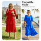 Robe élégante à manches à volants superposés