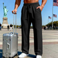 📢📢50 % DE RÉDUCTION !! ⏰Pantalon droit pour homme à taille élastique avec cordon de serrage