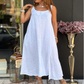 Robe caraco en coton et lin pour femmes avec poches
