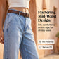 👖 50% DE RÉDUCTION ✨ Jean droit court à taille haute pour femme – Coupe flatteuse, confortable & parfait pour un look décontracté 🌸