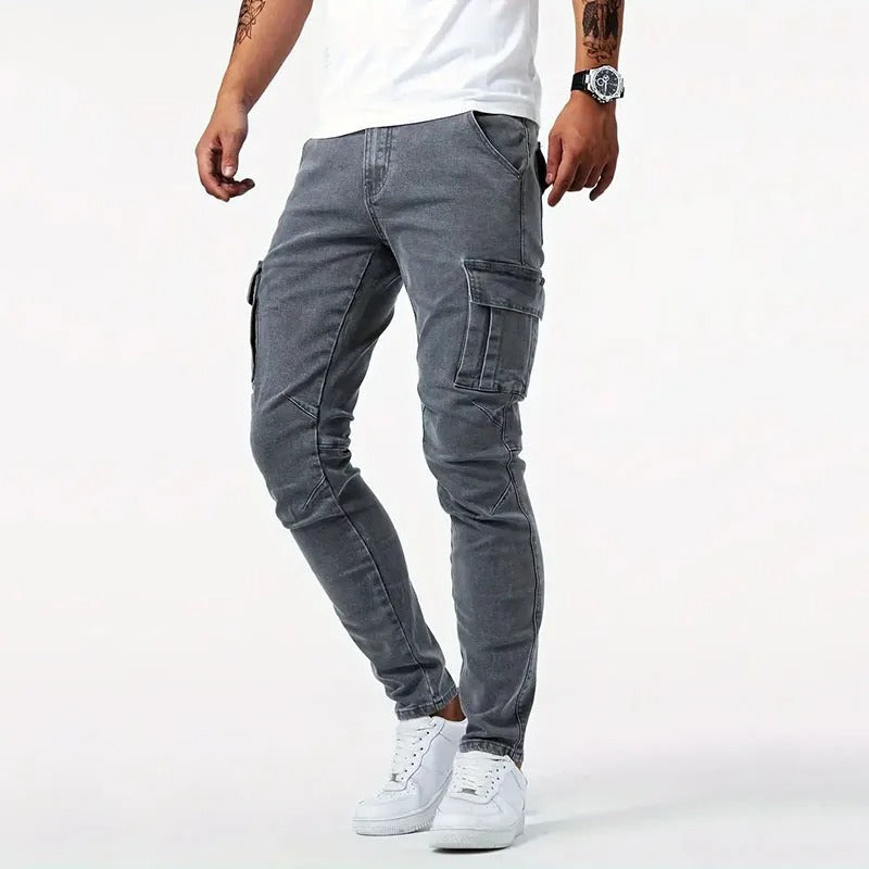 💖Soldes ! Prix cassés💖Pantalon cargo en denim stretch
