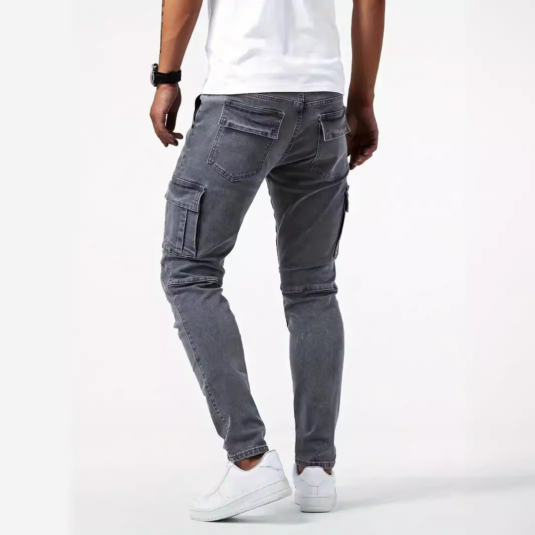 💖Soldes ! Prix cassés💖Pantalon cargo en denim stretch