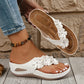 👡🌸✨ PROMO -50% ! Sandales à Talon Compensé pour Femme – Motif Floral, Semelle Antidérapante & Confortable (8 Couleurs, 36-43)