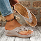 👡🌸✨ PROMO -50% ! Sandales à Talon Compensé pour Femme – Motif Floral, Semelle Antidérapante & Confortable (8 Couleurs, 36-43)