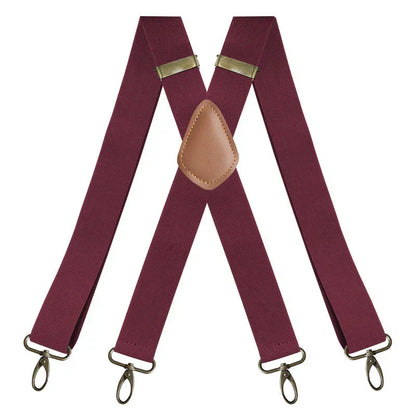 👔 PROMO LIMITÉE -50% ! ✨ Bretelles Homme Dos Croisé X – 4 Clips Amovibles Réglables, Boucle Bronze Antique, Tissu Élastique · 7 Coloris 🔥 2ème à 10€ Seulement !