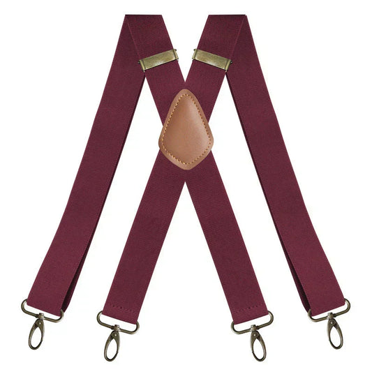 👔 PROMO LIMITÉE -50% ! ✨ Bretelles Homme Dos Croisé X – 4 Clips Amovibles Réglables, Boucle Bronze Antique, Tissu Élastique · 7 Coloris 🔥 2ème à 10€ Seulement !