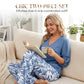 👔🌸 PROMO -50% ! Ensemble Femme Chemisier V & Pantalon Large Imprimé Feuilles – 2 Pièces, Tissu Léger (6 Couleurs, S-3XL)
