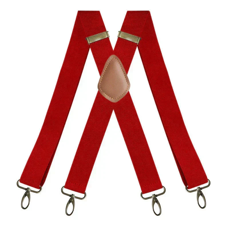 👔 PROMO LIMITÉE -50% ! ✨ Bretelles Homme Dos Croisé X – 4 Clips Amovibles Réglables, Boucle Bronze Antique, Tissu Élastique · 7 Coloris 🔥 2ème à 10€ Seulement !
