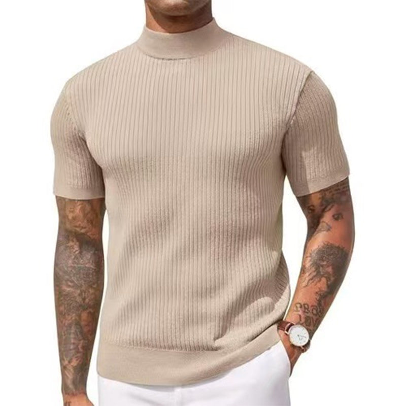 ✨ Ce T-shirt côtelé à col montant passe du casual au chic — -50 % 👕