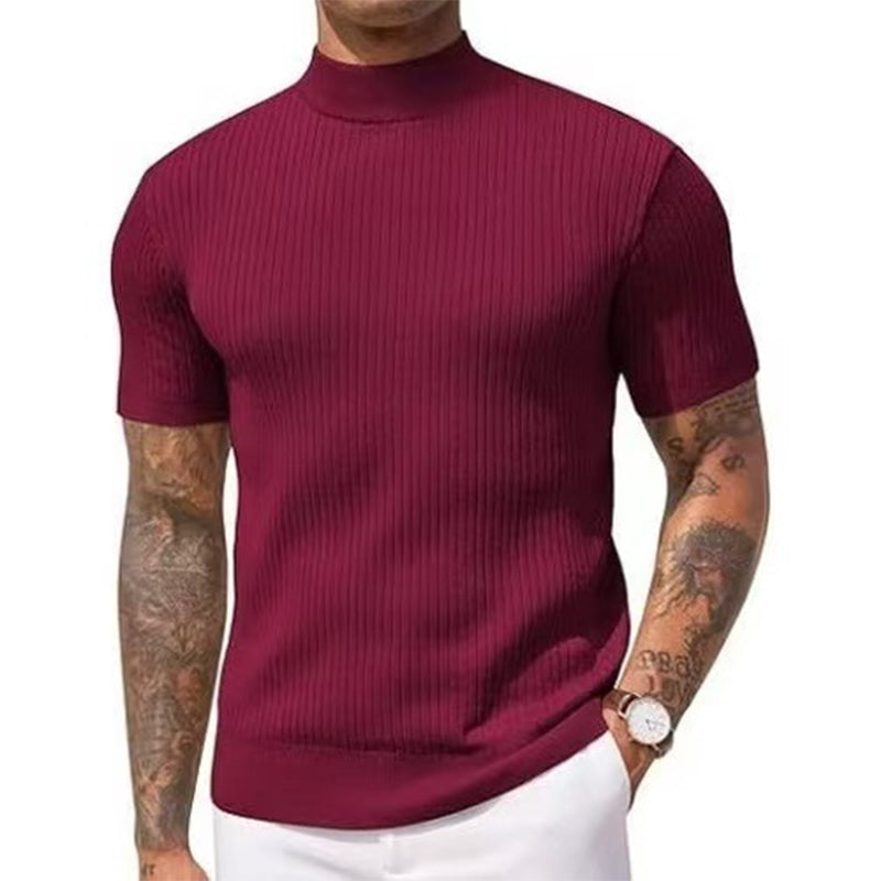 ✨ Ce T-shirt côtelé à col montant passe du casual au chic — -50 % 👕