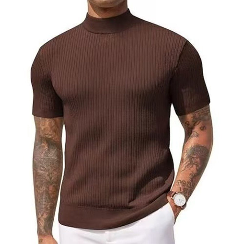 ✨ Ce T-shirt côtelé à col montant passe du casual au chic — -50 % 👕