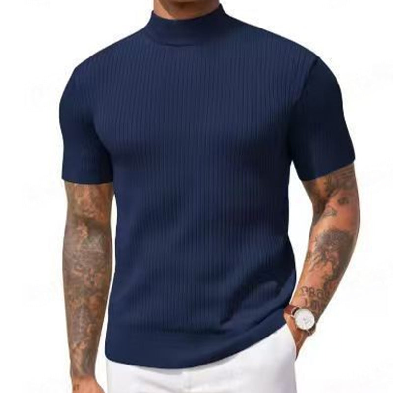 ✨ Ce T-shirt côtelé à col montant passe du casual au chic — -50 % 👕