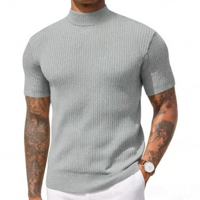 ✨ Ce T-shirt côtelé à col montant passe du casual au chic — -50 % 👕