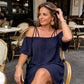 🔥Superbe affaire👗 Robe élégante unie pour femme