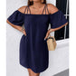 🔥Superbe affaire👗 Robe élégante unie pour femme