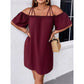 🔥Superbe affaire👗 Robe élégante unie pour femme