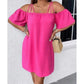 🔥Superbe affaire👗 Robe élégante unie pour femme