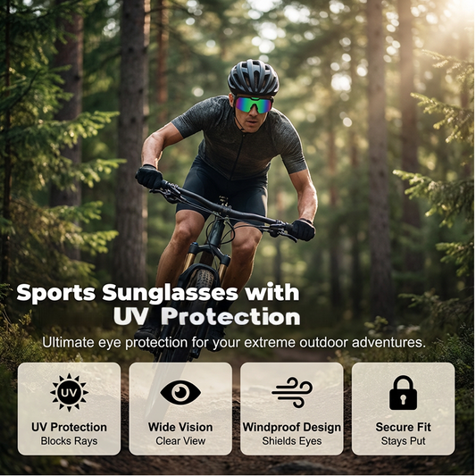 Lunettes de soleil sport UV400 pour homme et femme